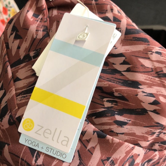 ZELLA Studio Lite Longline Sports Bra in Brown Marron Brush Stroke 🤩 T8 - Picture 5 of 5